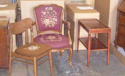 antique furniture and boxes